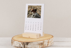 Calendrier photo sur bois