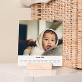 Calendrier photo sur support bois