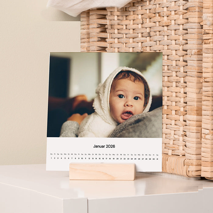 Tischkalender mit Holzständer