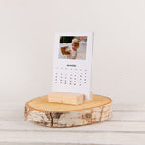Calendrier photo sur support bois